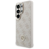 Husa pentru Samsung Galaxy S26 Ultra, Guess 4G Big Rhinestone Triangle Strap MagSafe (GUHMS26LP4G4DCSP), roz