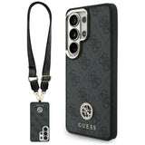 Husa pentru Samsung Galaxy S26 Ultra, Guess 4G Big Rhinestone Triangle Strap MagSafe (GUHMS26LP4G4DCSK), negru