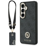 Husa pentru Samsung Galaxy S26, Guess 4G Big Rhinestone Triangle Strap (GUHMS26SP4G4DCSK), negru