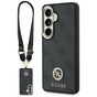 Husa pentru Samsung Galaxy S26, Guess 4G Big Rhinestone Triangle Strap (GUHMS26SP4G4DCSK), negru