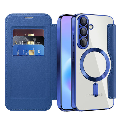 Husa pentru Samsung Galaxy A57 5G, Techsuit SmartMag Book Case, albastru