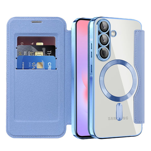 Husa pentru Samsung Galaxy A37 5G, Techsuit SmartMag Book Case, bleu