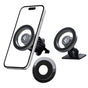 Suport auto Spigen MFT13 (ACP08315), MagSafe, pentru Bord, Grila ventilatie, 360A° Rotatie, Prindere magnetica, Universal, Reglabil, argintiu
