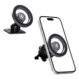 Suport auto Spigen MFT13 (ACP08315), MagSafe, pentru Bord, Grila ventilatie, 360A° Rotatie, Prindere magnetica, Universal, Reglabil, argintiu