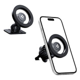 Suport auto Spigen MFT13 (ACP08314), MagSafe, pentru Bord, Grila ventilatie, 360A° Rotatie, Prindere magnetica, Universal, Reglabil, negru