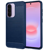 Husa pentru Samsung Galaxy A36 5G, Techsuit Carbon Silicone, albastru