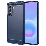 Husa pentru Samsung Galaxy A57 5G, Techsuit Carbon Silicone, albastru