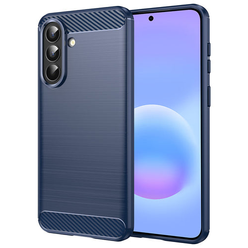 Husa pentru Samsung Galaxy A57 5G, Techsuit Carbon Silicone, albastru