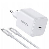 Incarcator retea UGREEN X524 (65055), cu Type-C Cable Included, USB-C, GaN, Incarcare rapida, 45W, alb