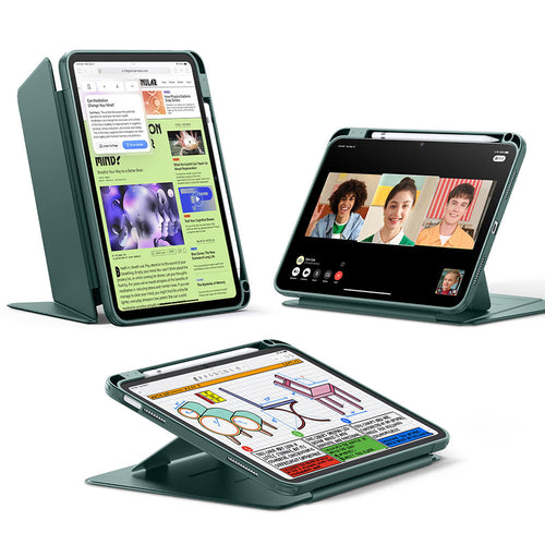 Husa tableta pentru iPad 10 (2022) 10.9, ESR Flip Hybrid (cu Pencil Holder), verde inchis