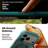 Husa pentru iPhone 17 Pro Max, Torras Ostand Spin Air Series, verde