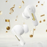 Casti wireless Guess Script Metal Logo (GUTWSX45PGSH), Bluetooth V5.4, TWS, cu Microfon, Type-C, 400mAh, alb
