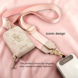 Guess Universal Strap 4G Metal Logo (GUUCNKP4DGMP), cu Small Purse pentru Accesories, reglabil, Eco Leather, Roz