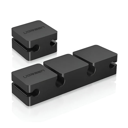 UGREEN Organizator cabluri 3+1 LP208 (70585), Main si Single, 4 Holder Clips, Negru