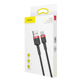 Cablu Baseus de date Cafule (Catklf-A91), USB to Type-C, 3A, 0.5m, negru;rosu