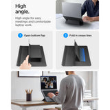 Spigen Slim Fold Laptop Holder LD201-S7 (AMP11116), pliabil, Slim, Stable, Anti-Slip, Non Adhesive, Up to 14, Negru