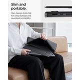Spigen Slim Fold Laptop Holder LD201-S7 (AMP11116), pliabil, Slim, Stable, Anti-Slip, Non Adhesive, Up to 14, Negru