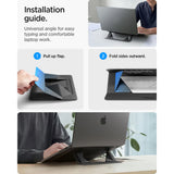 Spigen Slim Fold Laptop Stand LD201-S6 (AMP11115), pliabil, Slim, Stable, Anti-Slip, Negru