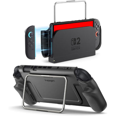 Spigen Protective Case Dual Grip Pro (ACS10196), pentru Nintendo Switch 2, Negru