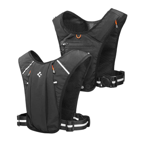 Borseta Spigen Running Vest Dynamic Shield™ A720 (AMP11390), Condura Nylon, Quick-release Buckle, Reflective Details, L-XL, Negru