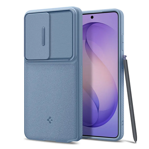 Husa pentru Samsung Galaxy S26 Ultra, Spigen Optik Armor (ACS11226), albastru