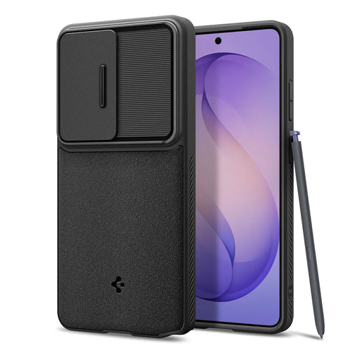 Husa pentru Samsung Galaxy S26 Ultra, Spigen Optik Armor (ACS10687), negru