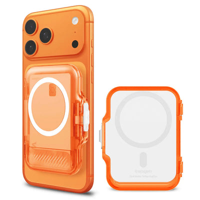 Portofel Spigen Magnetic Wallet TinTap MagFit+ (AFA11381), portocaliu