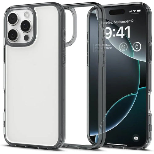 Husa pentru iPhone 16 Pro Max, Spigen Ultra Hybrid (ACS07994), gri