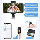 Selfie stick Techsuit (K07), Compact Tripod Mount cu Bluetooth Telecomanda, Pliabil, 70cm, alb