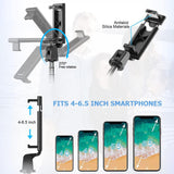 Selfie stick Techsuit (K07), Compact Tripod Mount cu Bluetooth Telecomanda, Pliabil, 70cm, alb