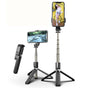 Selfie stick Techsuit (L03), Stable Tripod cu Bluetooth Telecomanda, Aluminium Alloy, 83cm, negru