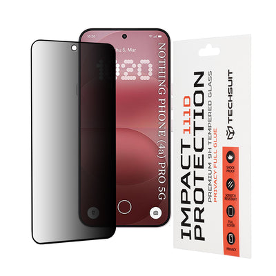 Folie de protectie pentru Nothing Phone (4a) Pro, Techsuit 111D Privacy Full Glue
