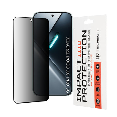 Folie de protectie pentru Xiaomi POCO X8 Pro, Techsuit 111D Privacy Full Glue
