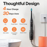 Periuta de dinti electrica Bitvae dinti electrica Daily (D2), Ultrasonic, 8 Heads, Case, Timer, 5 Modes, W-shape Bristles, Reincarcabil, alb