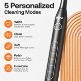 Periuta de dinti electrica Bitvae dinti electrica Daily (D2), Ultrasonic, 8 Heads, Case, Timer, 5 Modes, W-shape Bristles, Reincarcabil, alb
