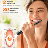 Periuta de dinti electrica Bitvae dinti electrica Daily (D2), Ultrasonic, 8 Heads, Case, Timer, 5 Modes, W-shape Bristles, Reincarcabil, alb