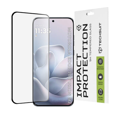 Folie de protectie pentru Motorola Edge 70 Fusion, Techsuit 111D Full Cover / Full Glue Glass / 3D Curved Screen