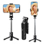 Selfie stick Techsuit Mini (K03), Compact Tripod Mount cu Bluetooth Telecomanda, Pliabil, 70cm, negru