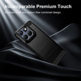 Husa pentru Motorola Edge 70 Fusion, Techsuit Carbon Silicone, albastru