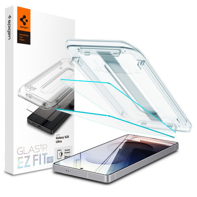 Folie de protectie pentru Samsung Galaxy S25 Ultra, Spigen (2 pack) Glas.tR EZ-FIT HD (AGL09082)