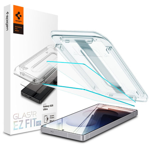 Folie de protectie pentru Samsung Galaxy S25 Ultra, Spigen (2 pack) Glas.tR EZ-FIT HD (AGL09082)
