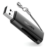 Cititor de carduri UGREEN Card Reader CM264 (60722), USB to SD/TF Card, 5Gbps, 512GB, Plug&Play, negru
