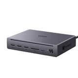 Hub USB UGREEN Docking station U712 10in1 (75795F), Incarcare rapida, 2x Thunderbolt 5, 3x USB, RJ45, DP, SD/TF, 8K@60Hz, 120Gbps, gri