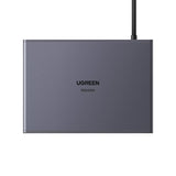 Hub USB UGREEN Docking station U712 10in1 (75795F), Incarcare rapida, 2x Thunderbolt 5, 3x USB, RJ45, DP, SD/TF, 8K@60Hz, 120Gbps, gri