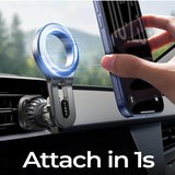 Suport auto Lisen (YL0224050011), Magnetic pentru Grila ventilatie, 360° Rotation, Secure Fit, Prindere magnetica, negru