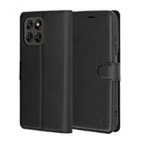Husa pentru Motorola Moto G77, Techsuit Leather Folio, negru