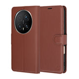 Husa pentru Honor Magic8 Pro, Techsuit Leather Folio, maro