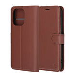 Husa pentru OPPO Reno15 F, Techsuit Leather Folio, maro