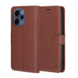 Husa pentru OPPO Reno15 F, Techsuit Leather Folio, maro
