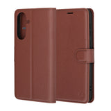 Husa pentru Samsung Galaxy A57 5G, Techsuit Leather Folio, maro
